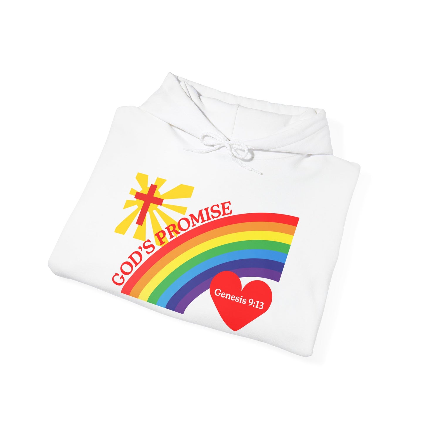 God's Promise Rainbow Unisex Hooded Sweatshirt