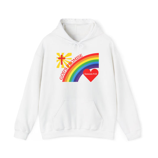 God's Promise Rainbow Unisex Hooded Sweatshirt